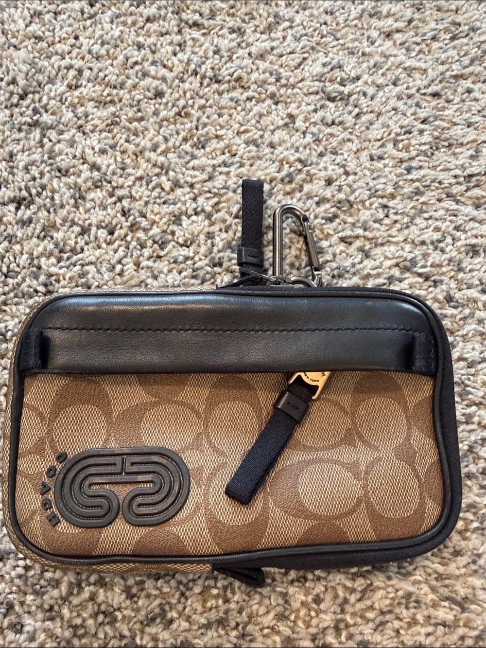 Coach Mini Edge Belt Bag in Signature Canvas no belt strap